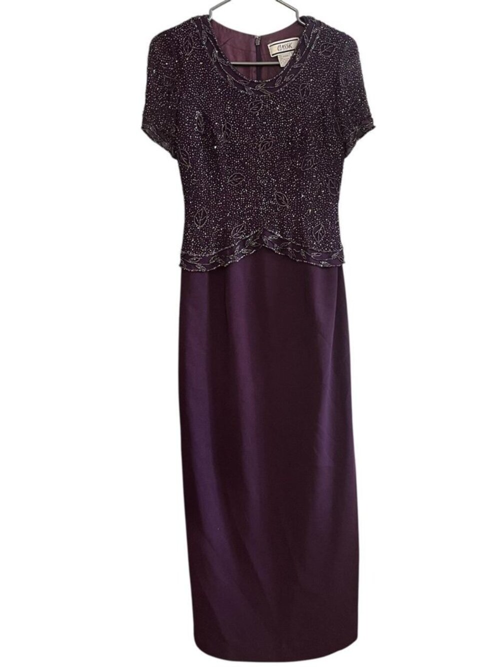 vintage purple beaded dress